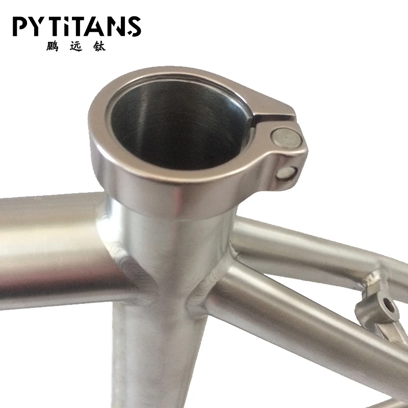 PYTITANS 700c titanium bike frame disc road for internal cable routing