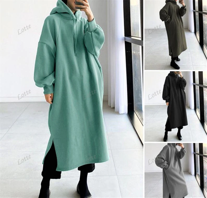 Dames Knielengte jurk Schede jurk Zwart Khaki Klaver Wit Lange mouw Dames Knielengte jurk Schede jurk Zwart Khaki Klaver Wit Lange mouw