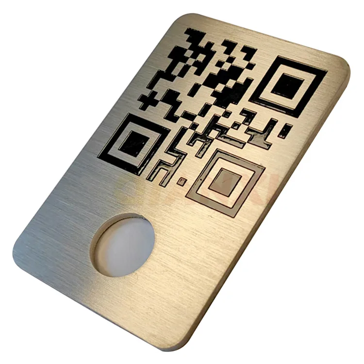 Sérsniðin einstök QR-kóða nafnplata úr anóðaðri álfarínu fyrir tæki