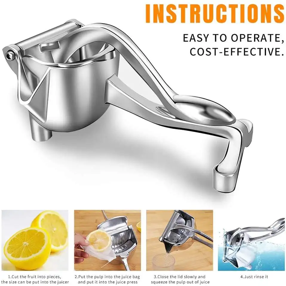 Wholesale Kitchen Squeeze Juicer Portable Manual Citrus Juicer Durable  Stainless Steel Fruits Orange Hand Juicer Lemon Squeezer