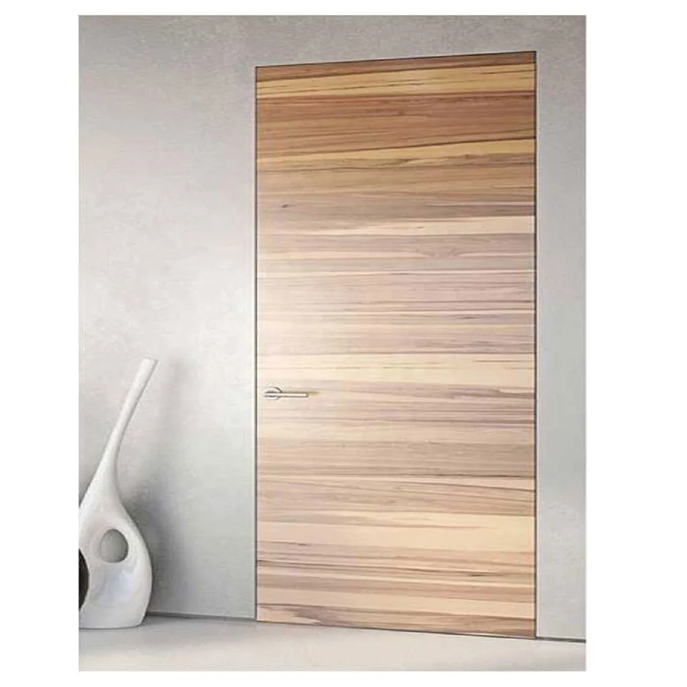 Frameless Flush Design Concealed Wooden Smart Door