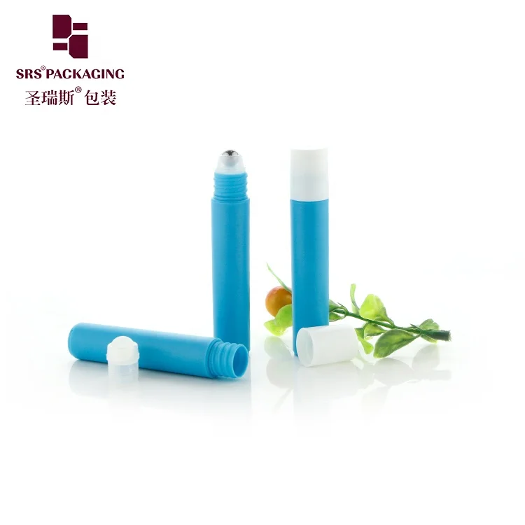 Fast Ready to Ship 7ml Empty Plastic Roll on Eye Serum Bottle Blue Green White