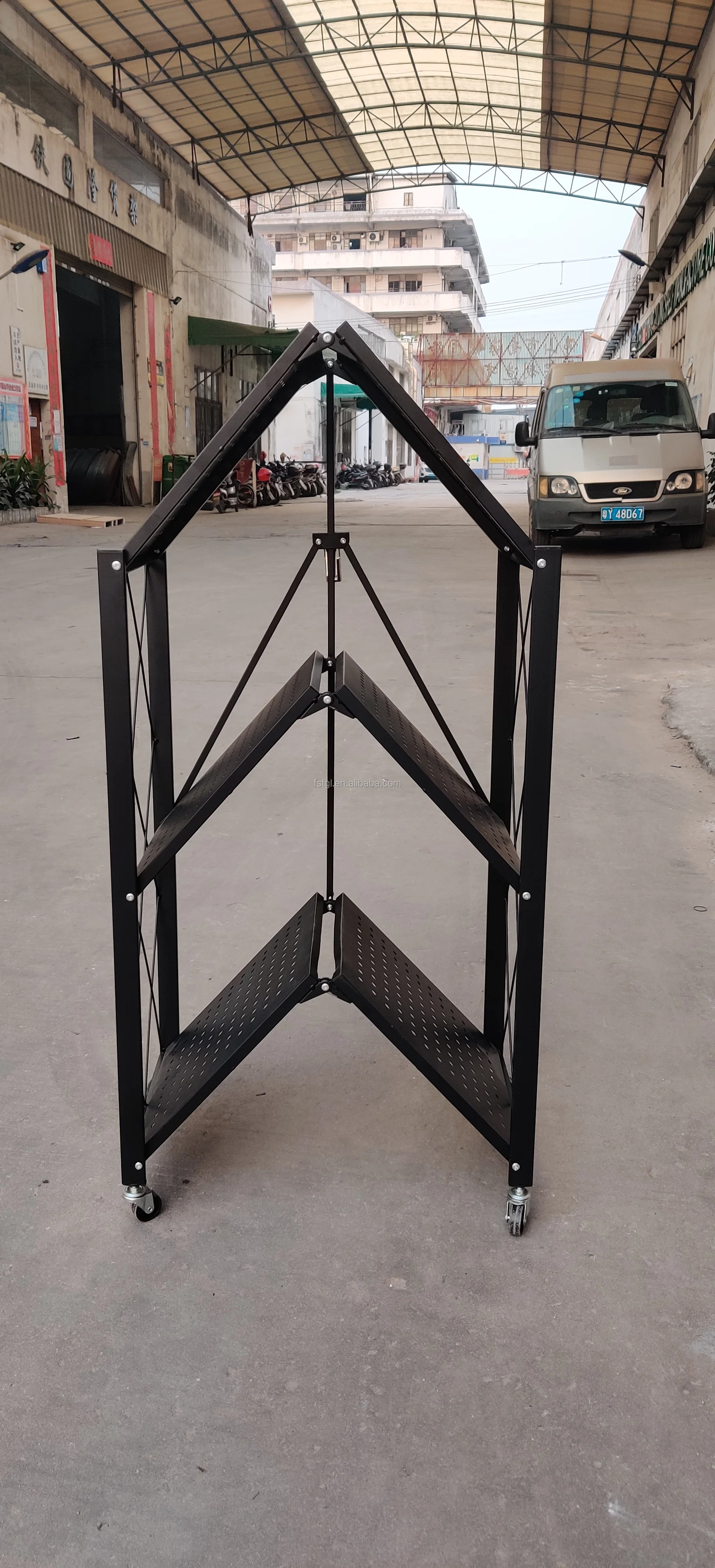 Convenient Shelf Folding Display Rack