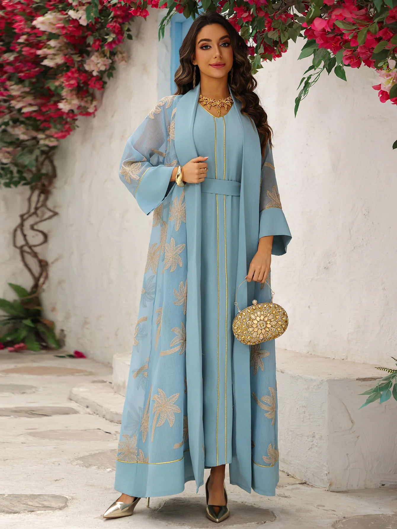 chinese dress ladies Arabian Maxi Dress Night Gown – Maxim Creation main image 1