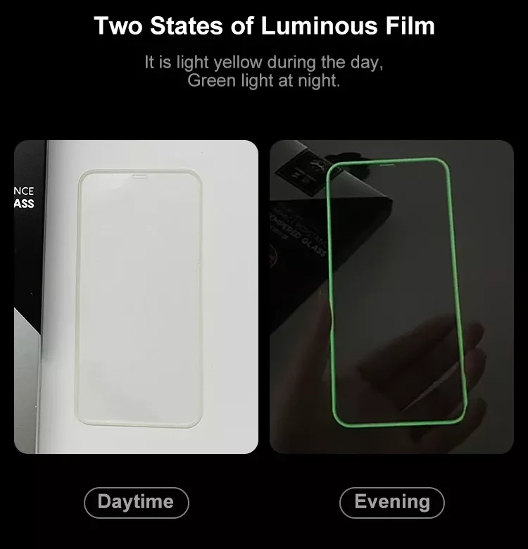 Hot Sale Luminous Tempered Glass For Iphone 13 14 Screen Protector