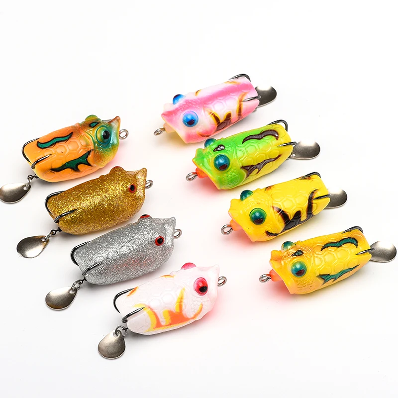 topwater frog lures 50mm12g floating jumping