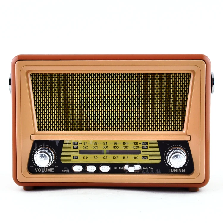 Vintage Portable Bluetooth Radio - Wood AM/FM/SW Transistor with
