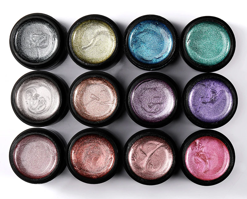 nail art metal brushed nail glue painting gold and silver wire