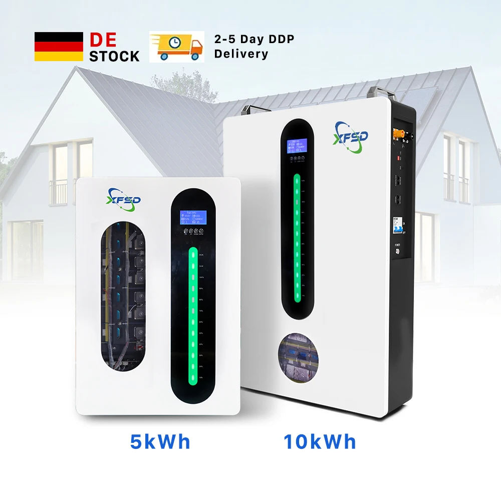 Home Energy Wall Battery: 51.2V, 5-10kWh, 100/200Ah LiFePO4, Solar Storage