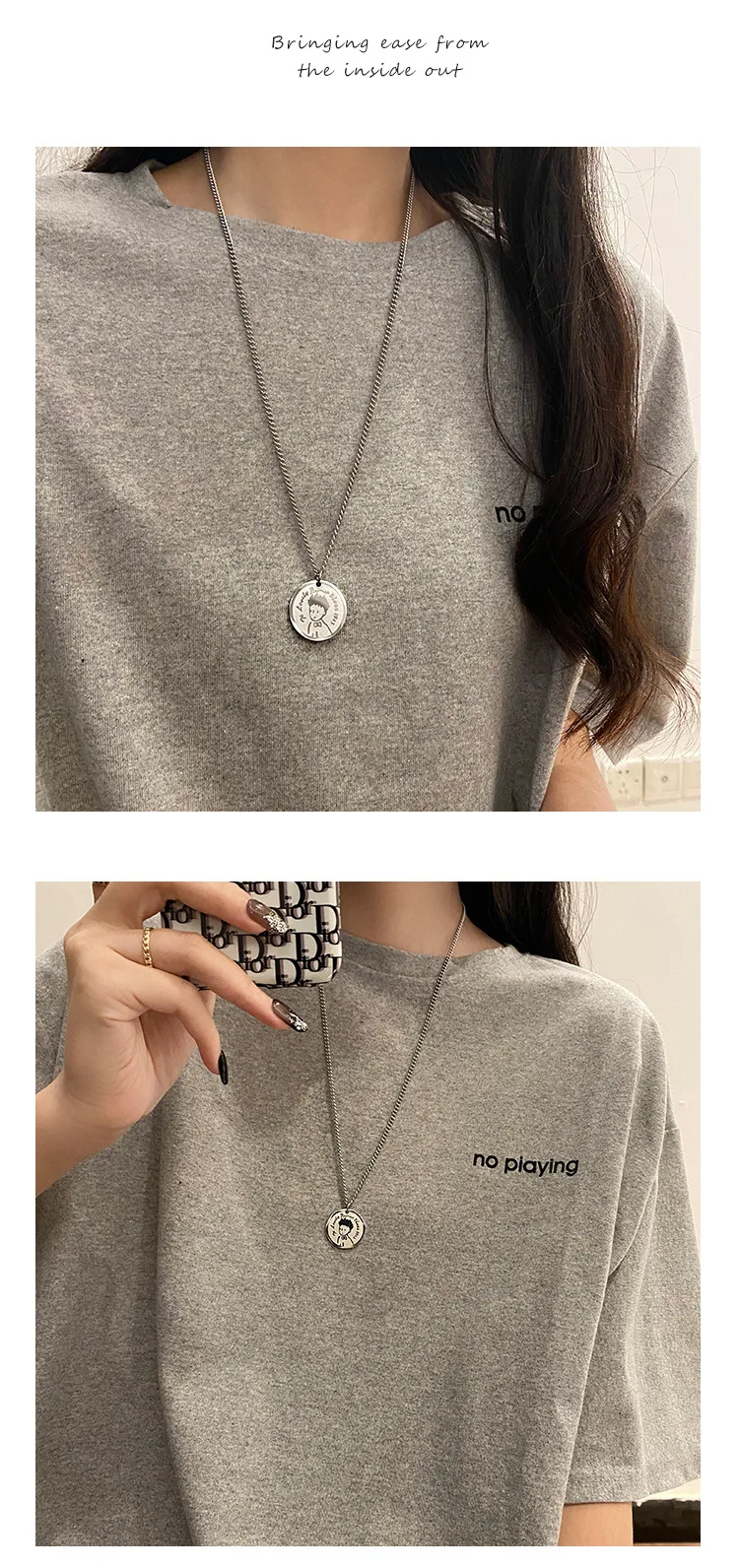 Necklace Female Pendant Choker Light 