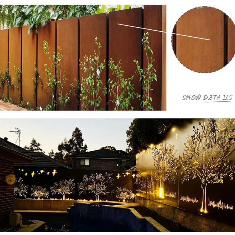 New Design Outdoor Metal Wall Tree Art Privacy Screen
