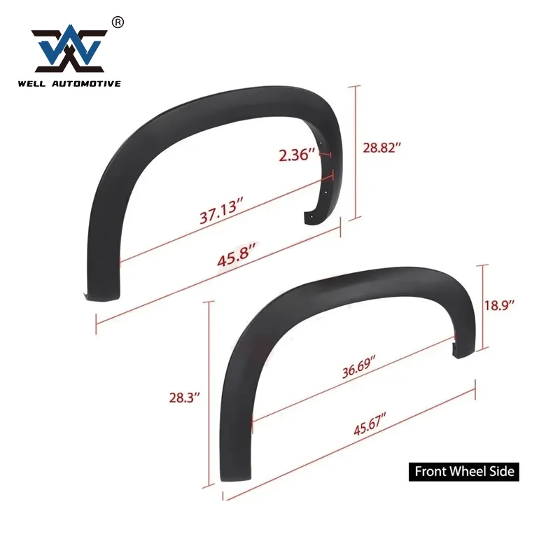 21-23 Factory Style Textured ABS Silverado 1500 Fender Flares 4pcs for Silverado 2021 2022