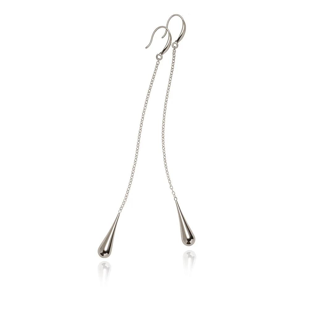 Cyberpunk Large Waterdrop Smooth Long Tassel Ear Hook Tear