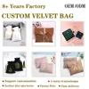 pochette en velours personnalisée