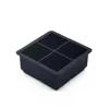 4 cube ice tray 1pc Black
