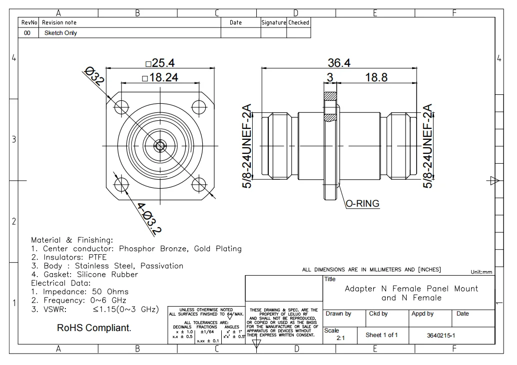 product coaxial adapter plug connector male clamp type coaxial cable connector f-2