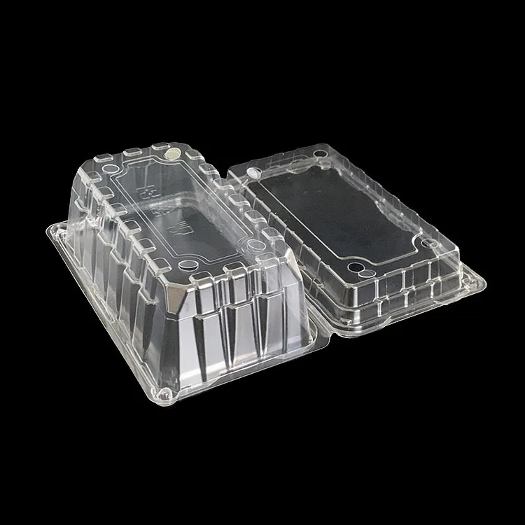Food-Grade PET Hinged Packing Punnet High Transparency Vent Holes Extend Freshness Ideal for Fruits/Vegetables/Berries Packing