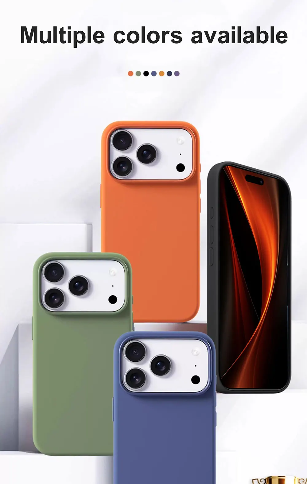 product factory direct luxury matte iphone 17 18 pro max cover translucent silky smooth shockproof magnetic mobile phone case wholesale-8