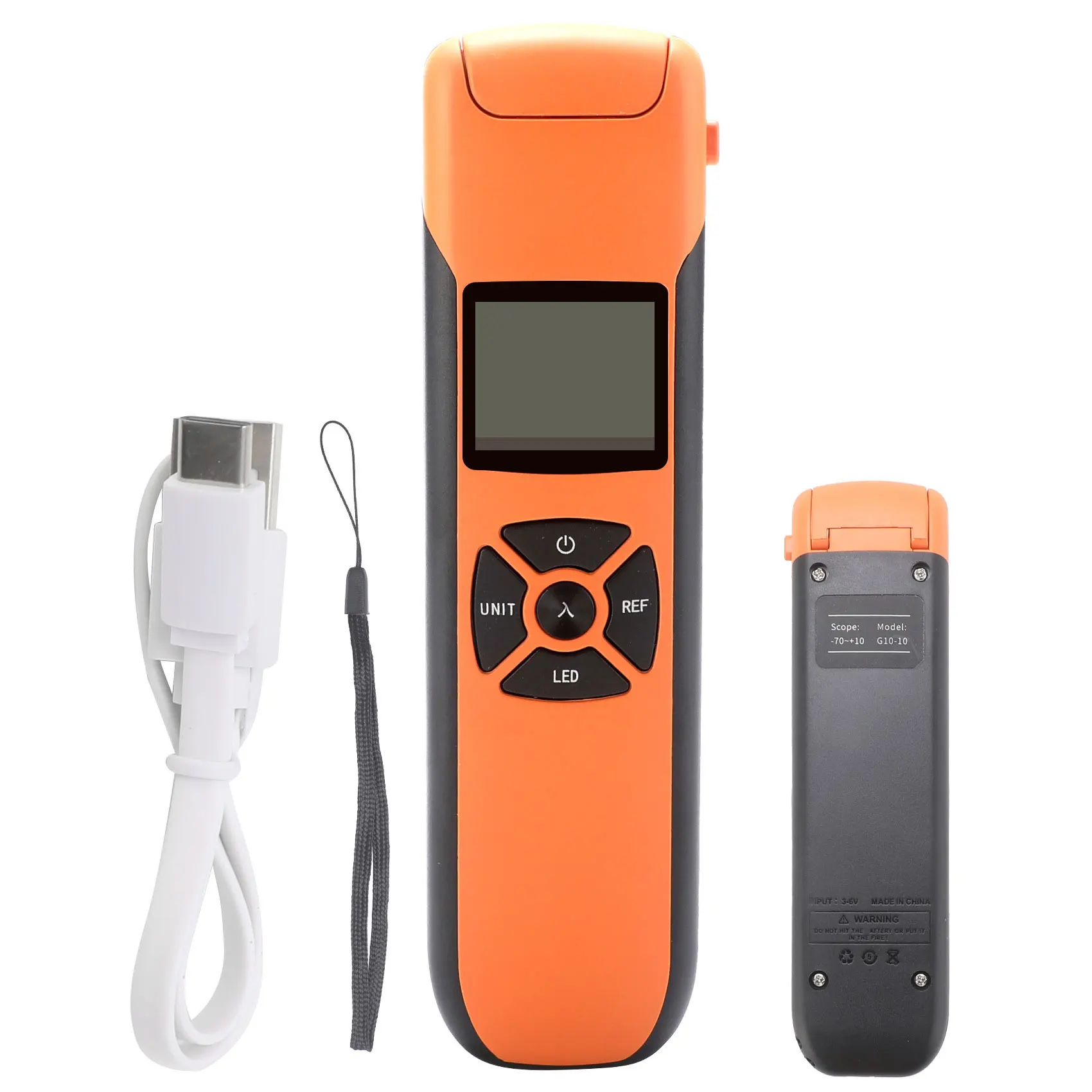 I-Optical Power Meter High Precision Fiber Attenuation Tester Isibonisi se-LCD esikhokhelwayo Isigaba Esiningi