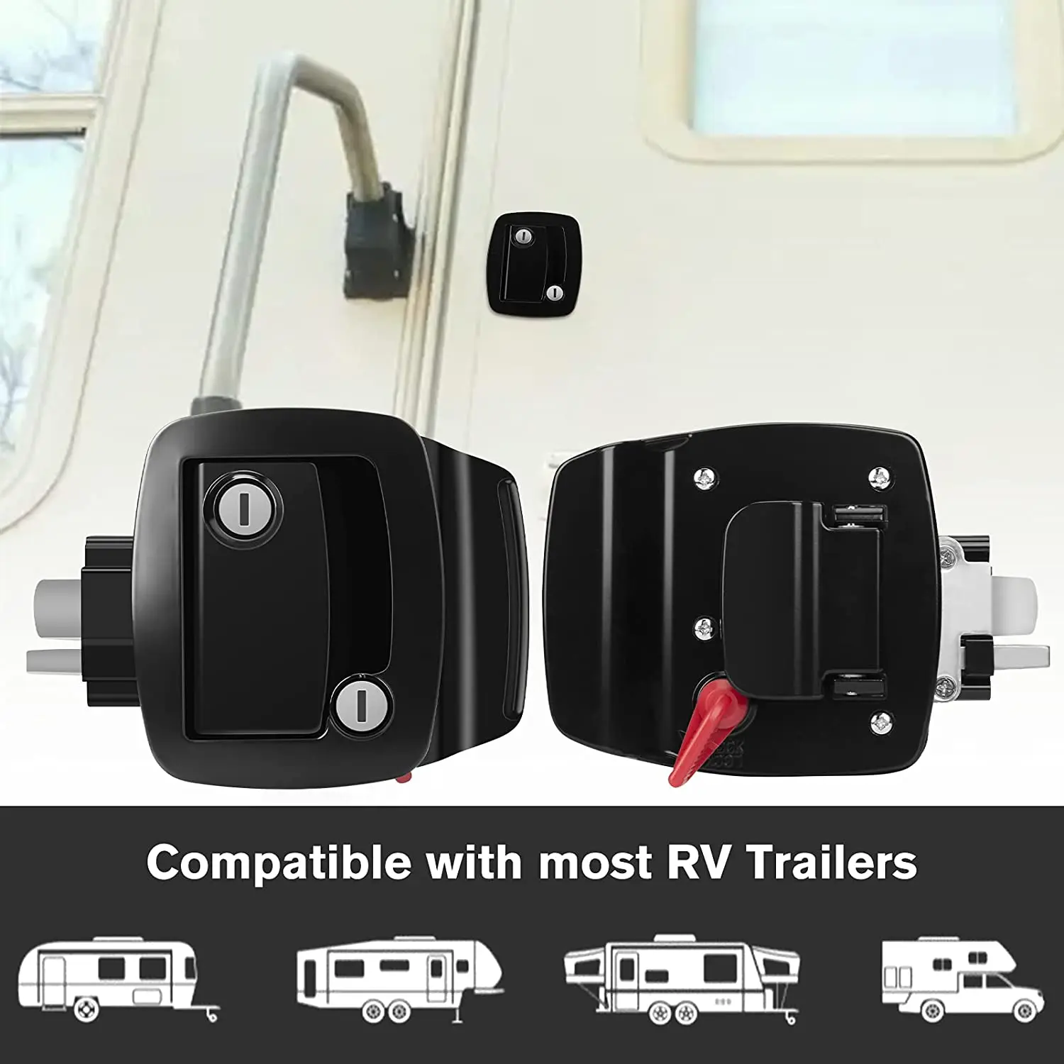 Ss6206 Caravan Door Deadbolt Lock Latch Motorhome Camper Outdoor Lock