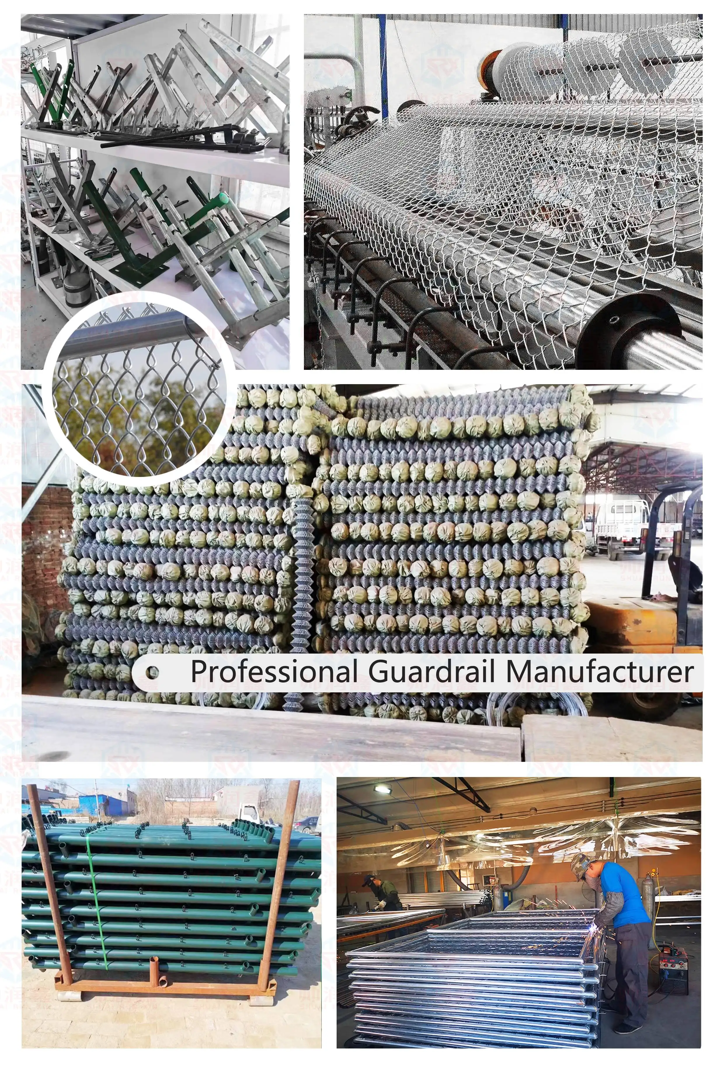 High Quality Galvanized Fencing Panels Metal Frame Powder Coating Chain ...