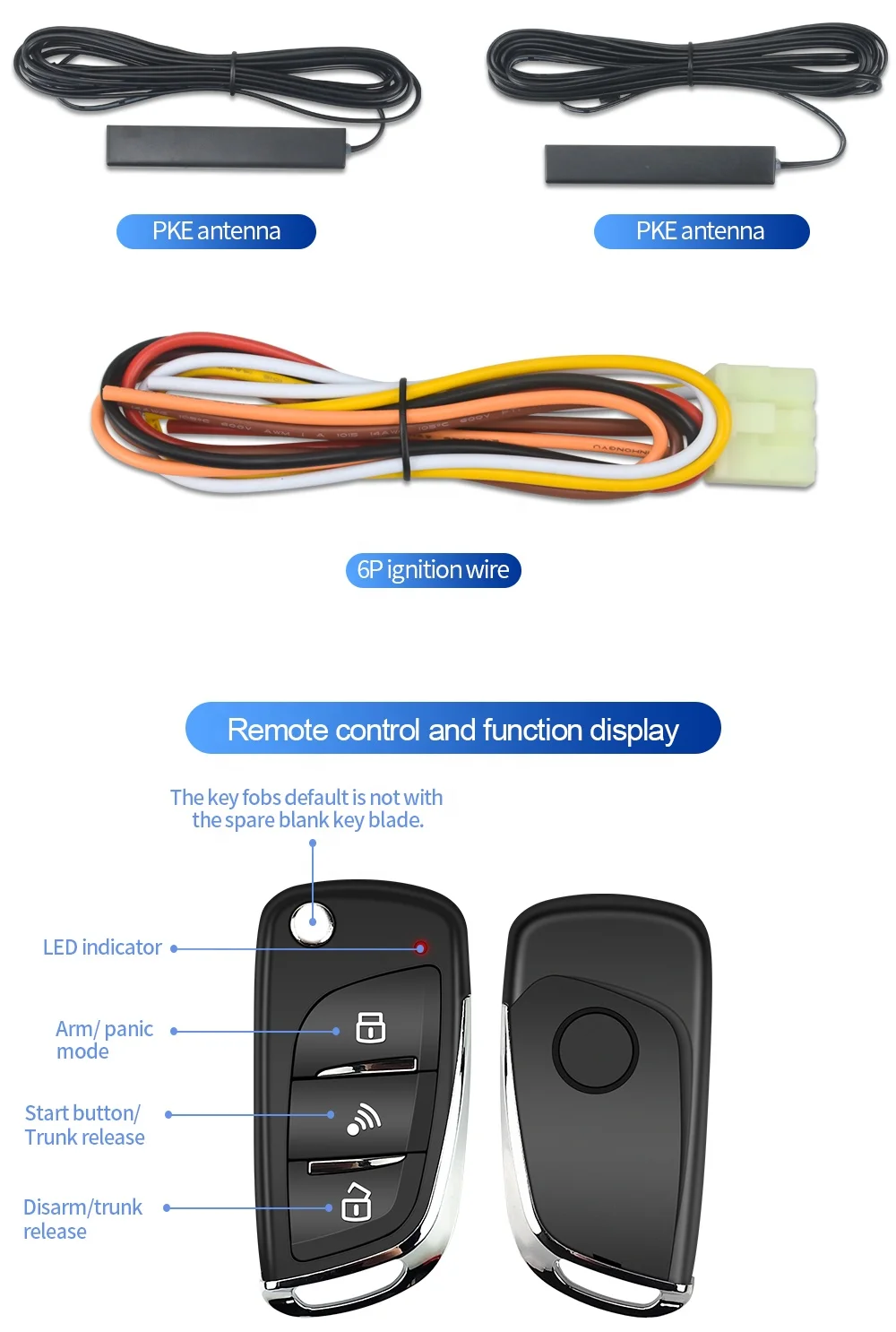 Easyguard EC003N-V - DC12V Push Button Start with Remote