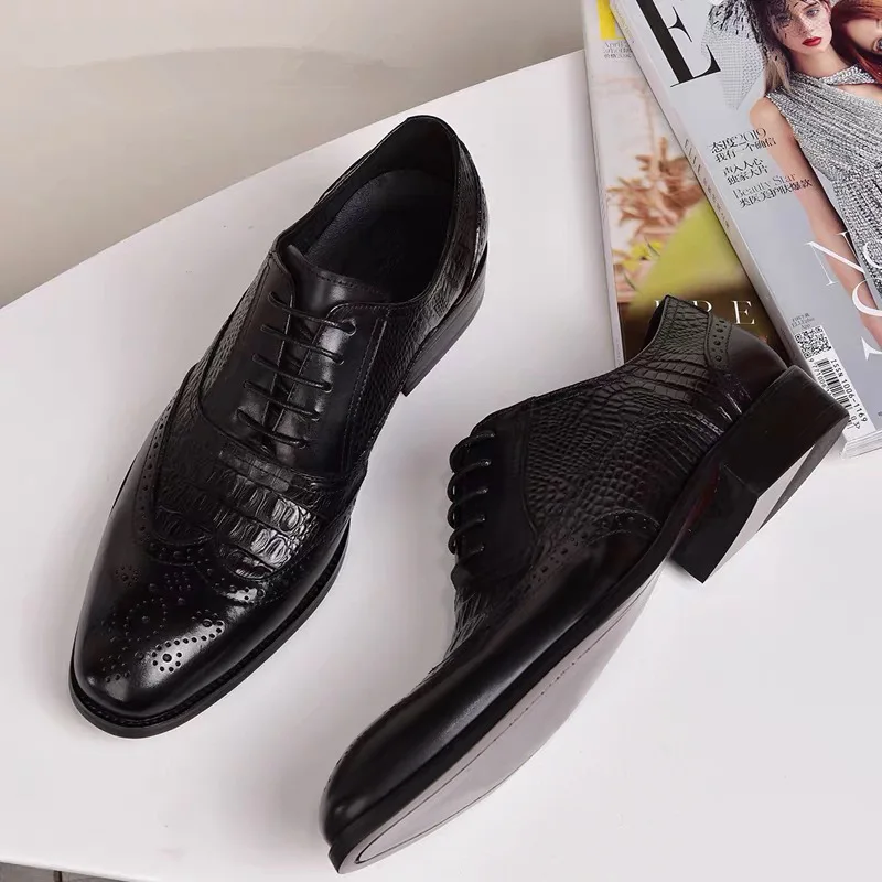 Men's Dress Shoes Classic Oxfords Shoes For Men Formal Business Lace Up ...