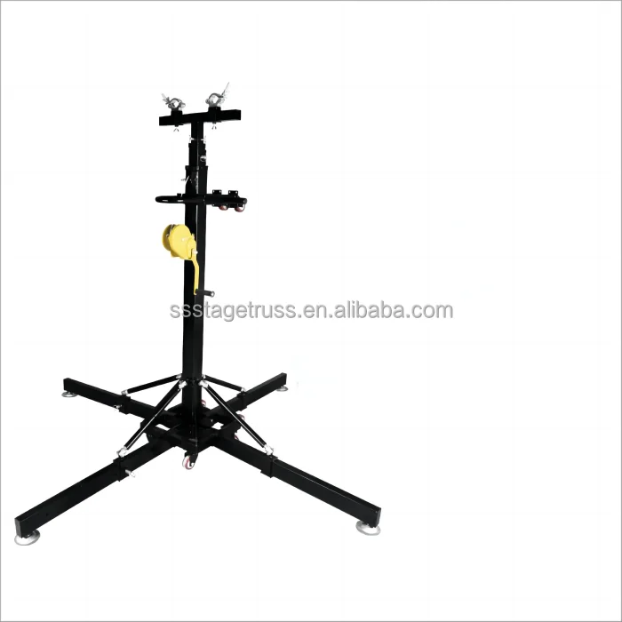 Heavy Duty Telescopic Mobile Hand Crank Truss Lifting Stand Lifting Tower System for Event Lighting Truss