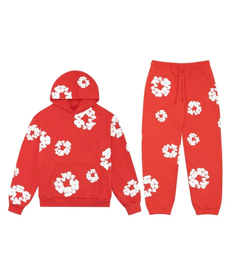 2024 Fashion Women Floral Print Long Sleeve Pants Set Hoodies And Sweat ...