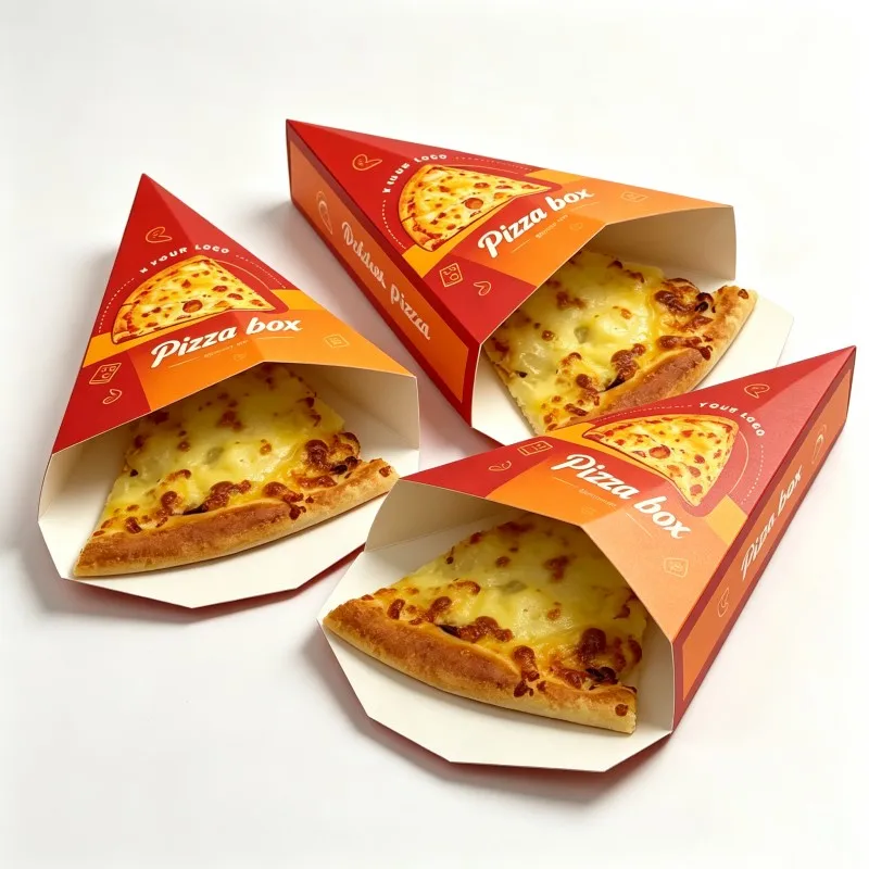 Großhandels-Lebensmittelverpackungskarton aus Papier, kundenspezifische Pizzakartons, Verpackungskarton, Pizzascheiben-Kartons, individuell anpassbar