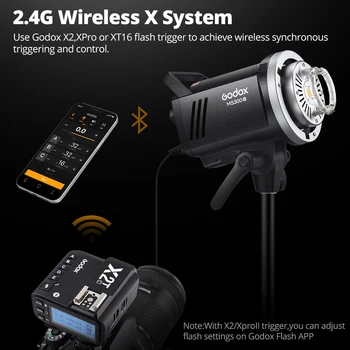 Godox MS200V MS300V 2.4G Built-in Wireless Receiver Lightweight Bowens Mount Profession Photography Studio Flash Light detail image