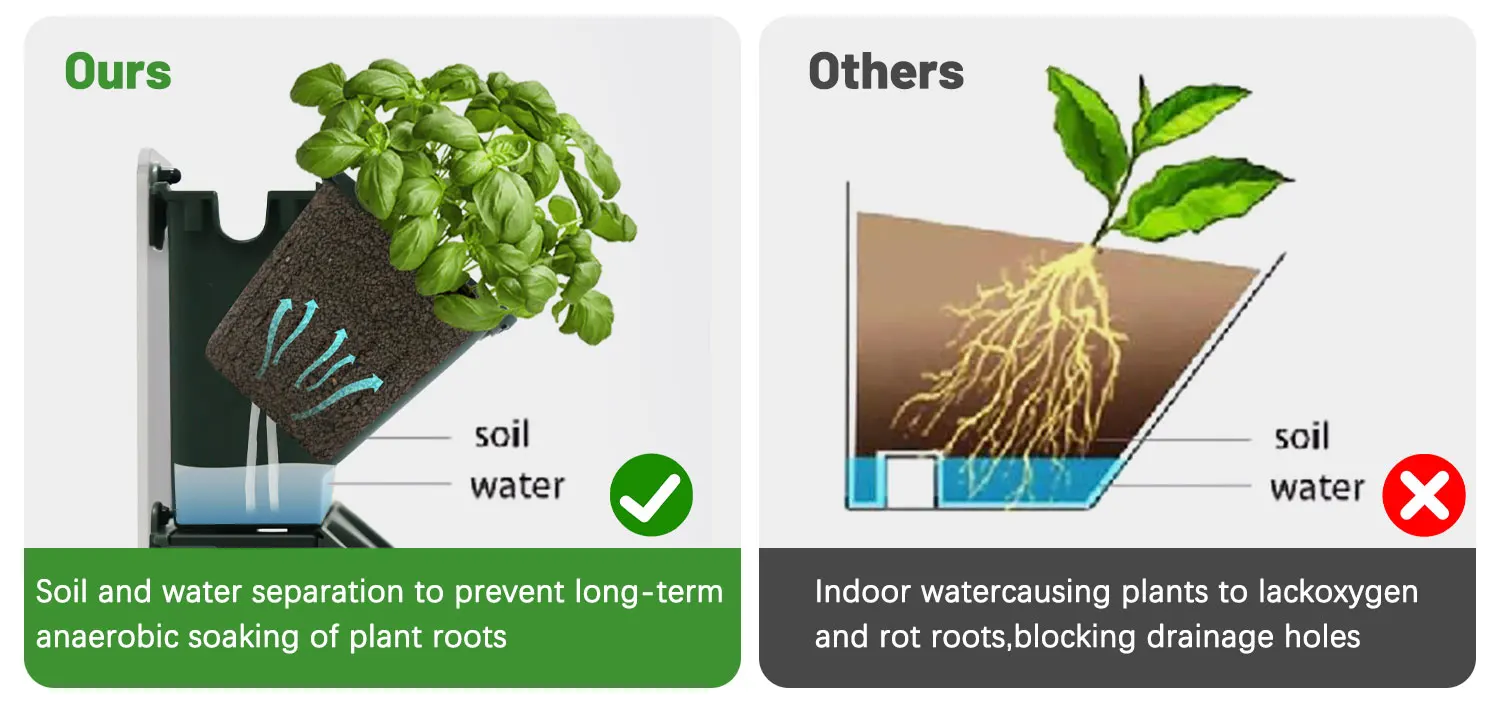 Kit de Cultivo Vertical para Plantas de Cozinha com 8 Vasos para Jardim de  Ervas em Ambientes Internos Brasil Alface, image size:1500x704