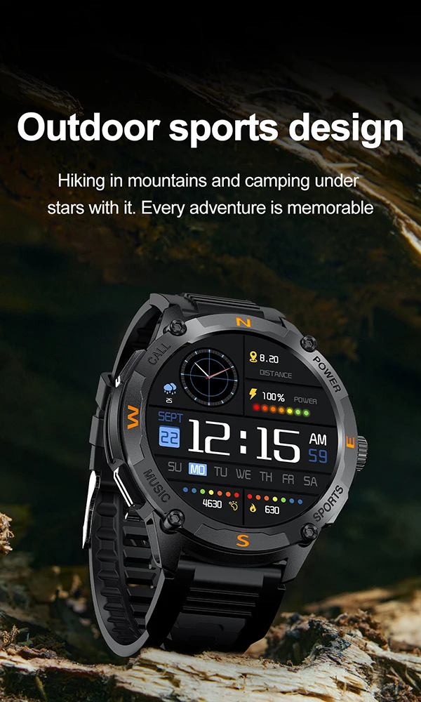  QW76 2026 Smart Watch Health Monitoring Exercise Data Recorder for Men for Outdoor Sports GPS Smart Watch