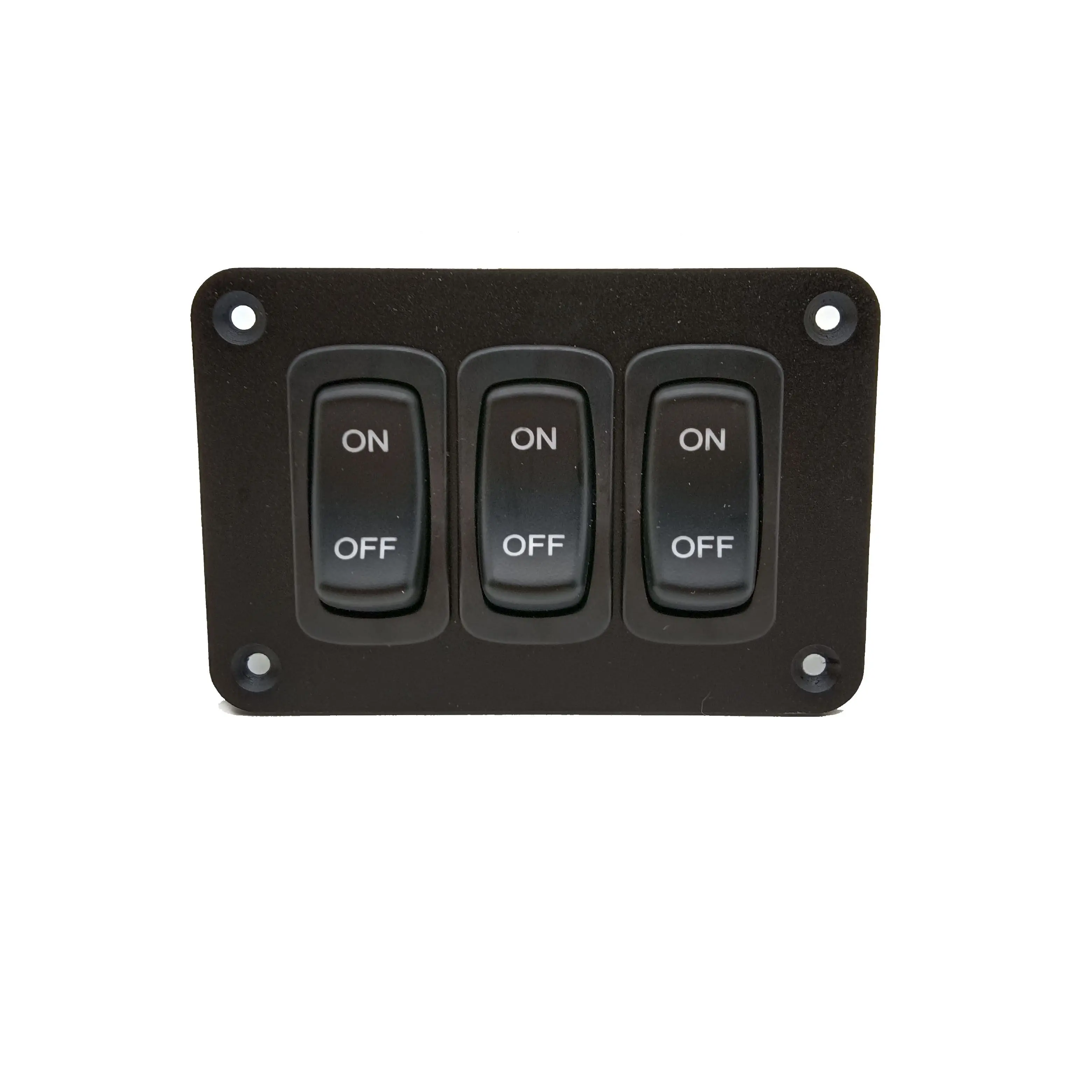 L Series on Off Rocker Switch 12V Blue LED Light 5Pin 3 Gang Panel Switch for Cars Trucks Boats