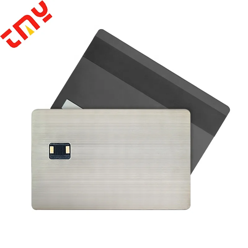 4 Colors Engraving Dual Interface Digital  Enable Contactless Metal Visa Credit Debit Card Blank With NFC