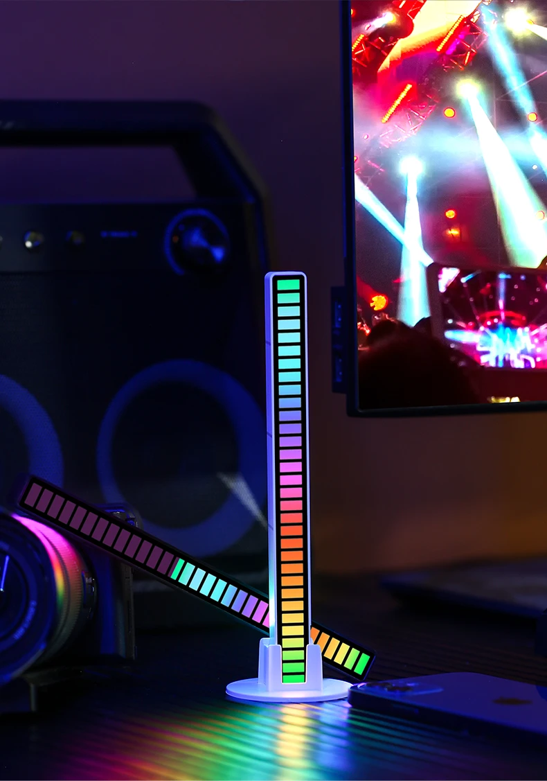 Indicateur Spectre Musique YUANGANG - Écran LED 20 Segments - Voiture, Studio - Commande Vocale