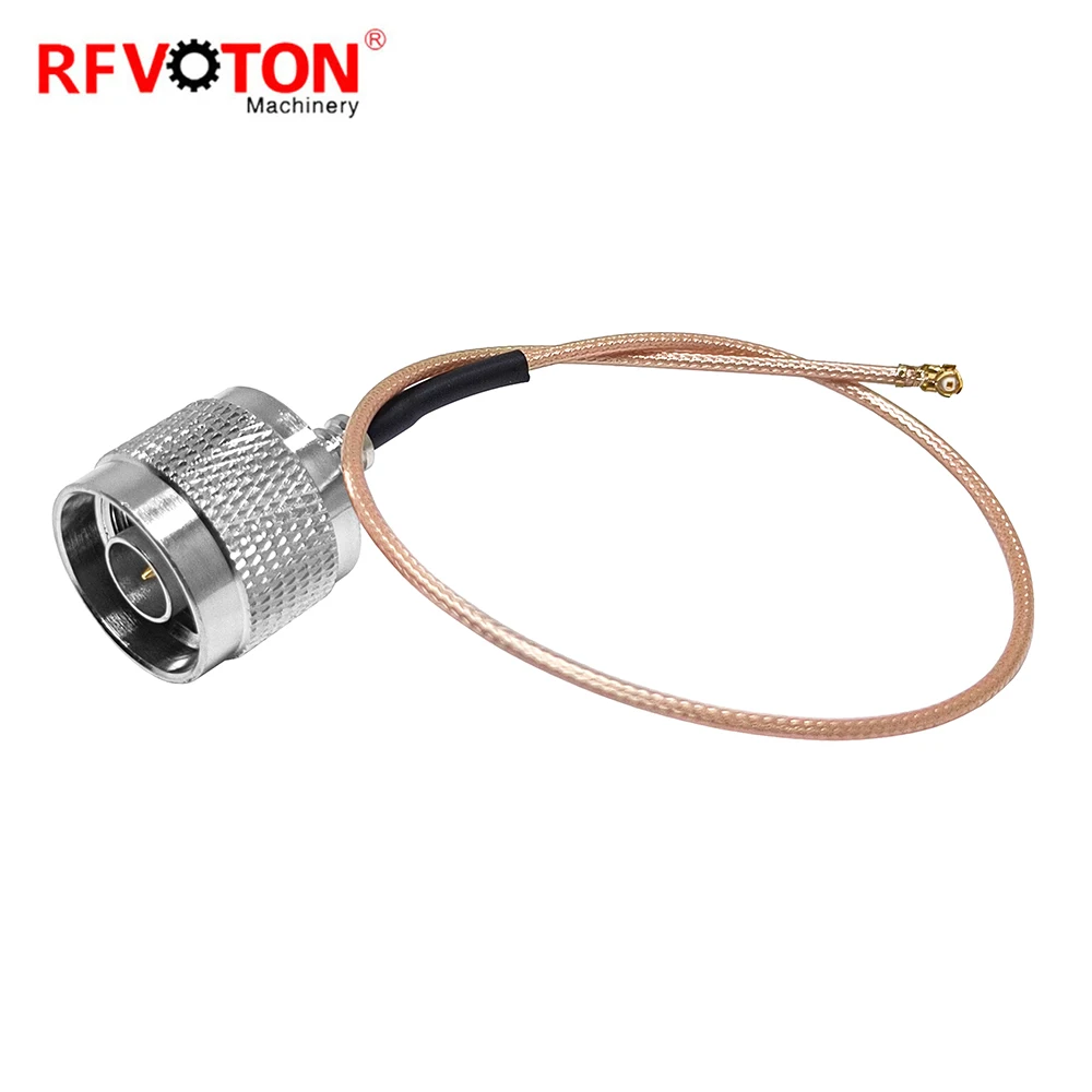 Factory Supply N Male Plug Macho to Ufl MHV Female Jack  Bulkhead for Rg178  Rf Jumper Cable Assembly in Stock ROHS 15cm