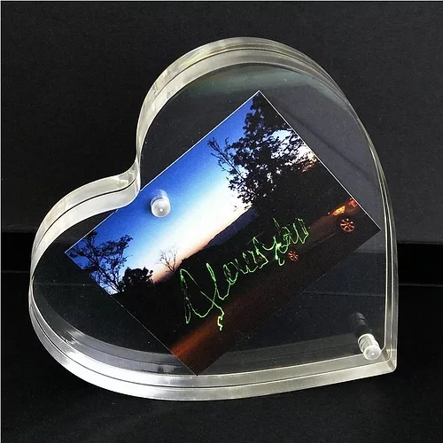 Custom 4x6 5x7 8x10 Frames Luxury Acrylic Neon Picture Frame Modern Lucite Photo