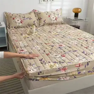 Factory Bed Sheet 3 Pieces Modern Pattern Printed Bedding Sheet Set With 1 Fitted Sheet With 2 Pillow