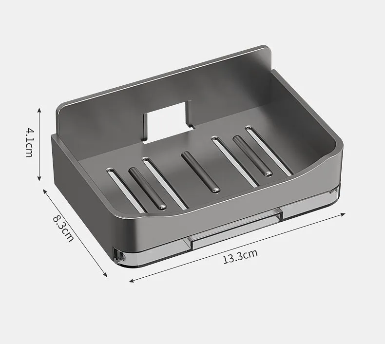 DS2770 Self Adhesive Bar Sponge Soap Dish Holder for Shower Bathroom Kitchen Sink Wall Mounted Soap Holder With Draining Tray