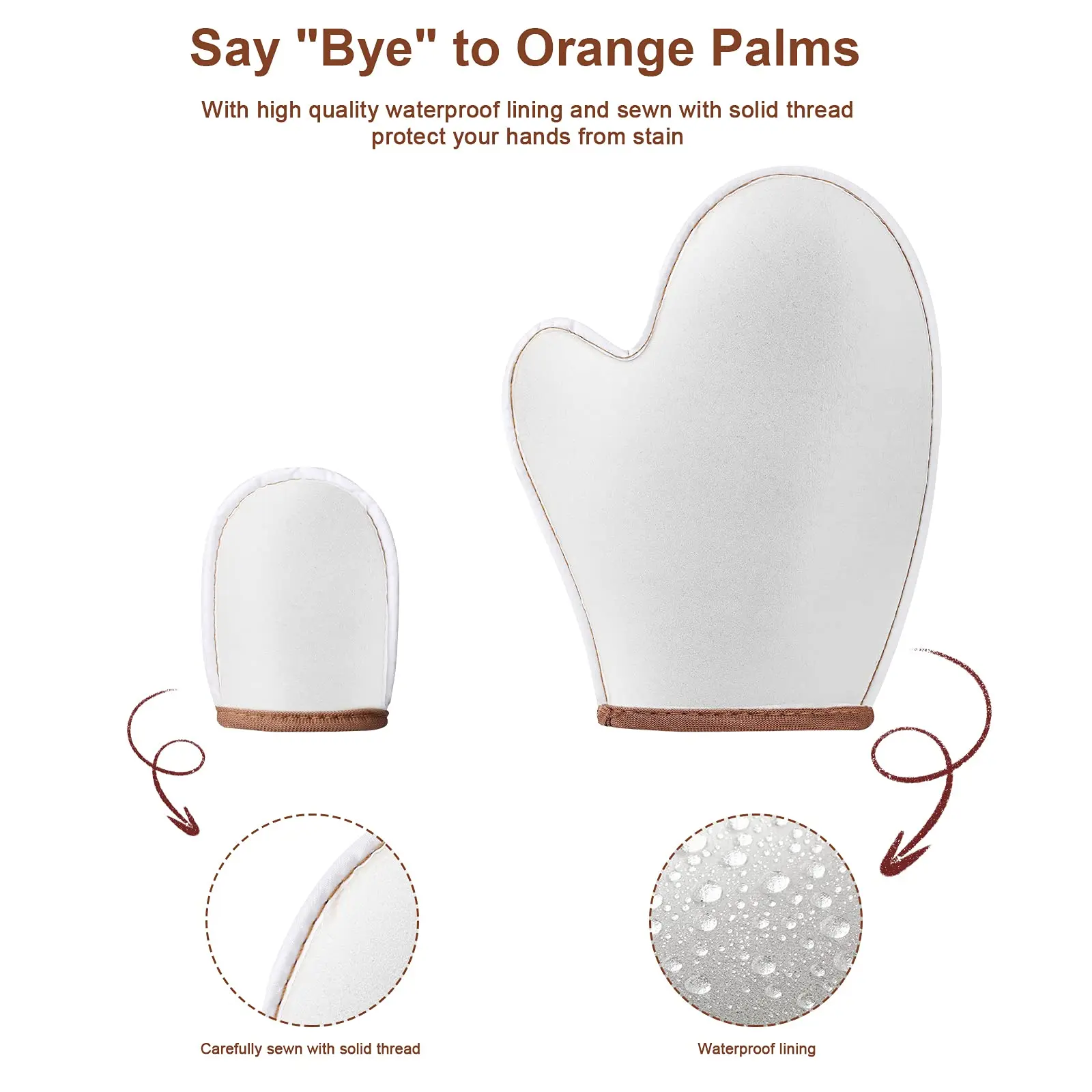 3 In 1 Tanning Mitts Sunless Tanner Mitt With Thumb Ultra Soft Velvet Self Tanning Glove For