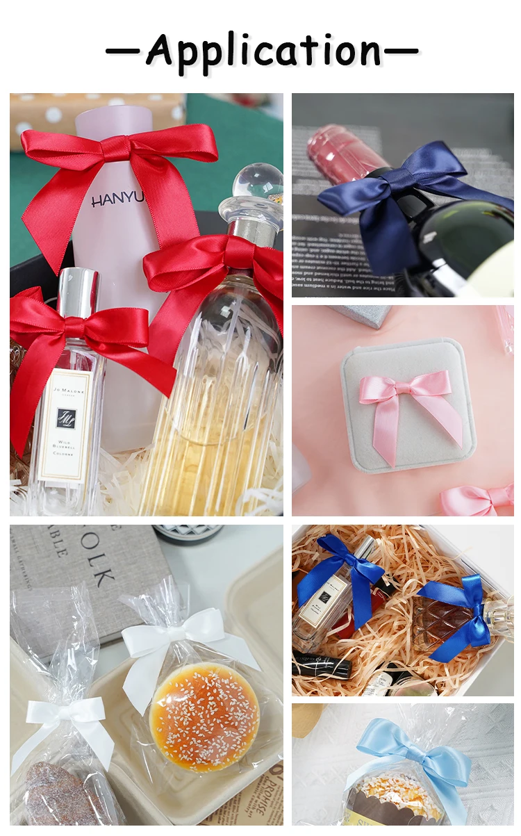 Customized Gift Packing Bakery Candy Bag Decoration Bow Tie Pre Tied ...