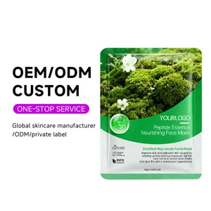 OEM ODM Whitening Skin Care Sheet Masks Anti Aging Hydrating Moisturizing Hyaluronic Acid Facial Peptide Essence Nourishing Mask