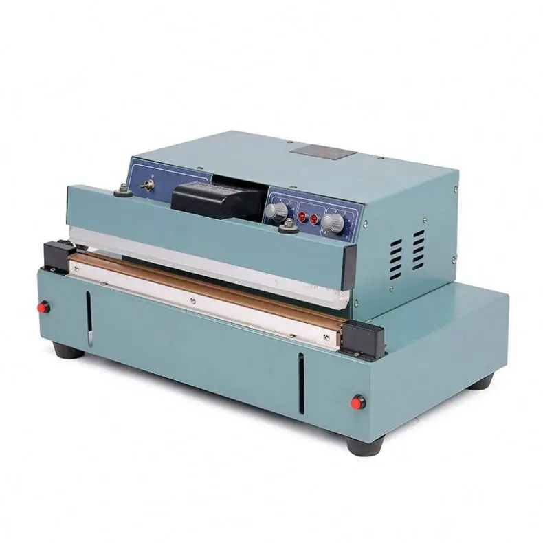 TEBAK Semi Auto Heat Pedal Aluminum Food Chemical Materials Plastic Bag Foot Impulse Cutter Sealer Sealing Machine