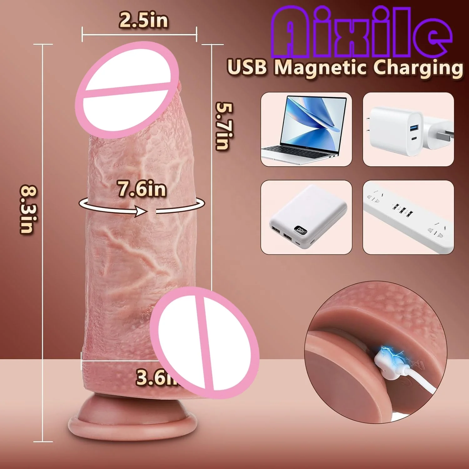 Huge Thick Dildo Vibrator Sex Toys Realistic Dildos for Vaginal G Spot Anal  Stimulation With Remote Control for Women Couples