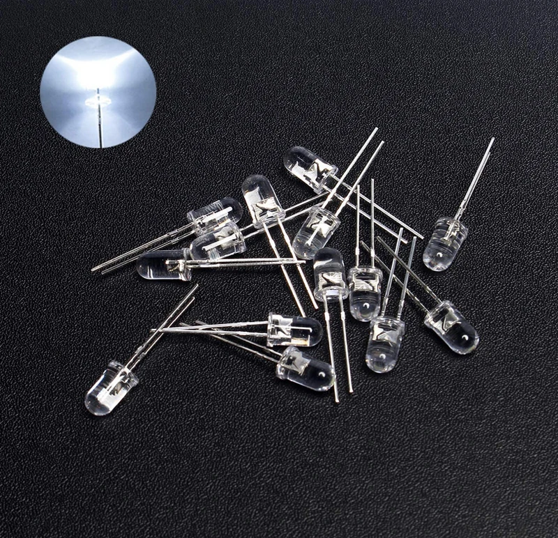 Long Lead 3mm 4mm 5mm Mini LED Lights Emitting Diode for Tiny Small Miniature Arduino Accessories and Lighting Model