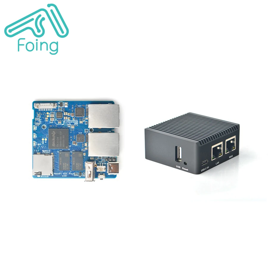 Mini Router RK3328 OpenWRT Dual-port Gigabit Ethernet NanoPi R2C Plus ...