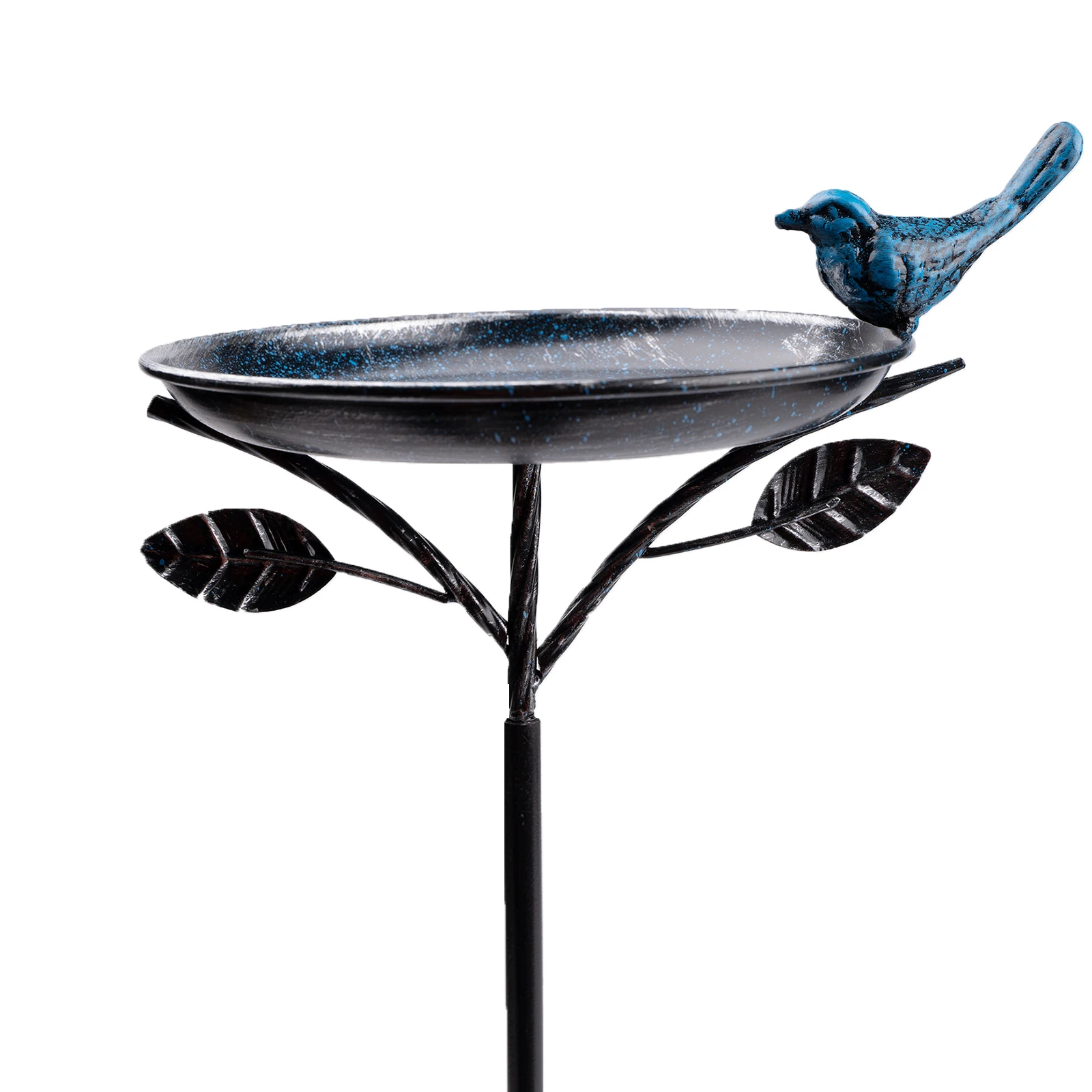 Outdoor  Bird Bath Stainless Cast Iron Birdbath with Metal Stake  Bird Water Feeder Metal Hummingbird Birdfeeder