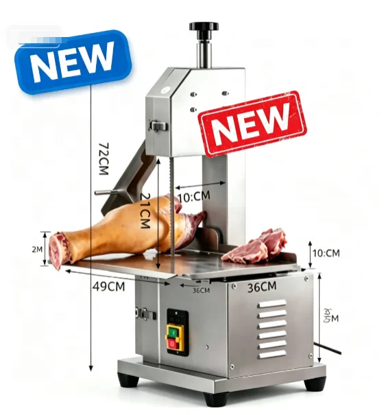 TEBAK Bone Saw Machine, Meat Cutting Saw, Meat Slicing Machine, Steel Saw, Frozen Fish Slicing Machine, Meat Bone Saw Machine