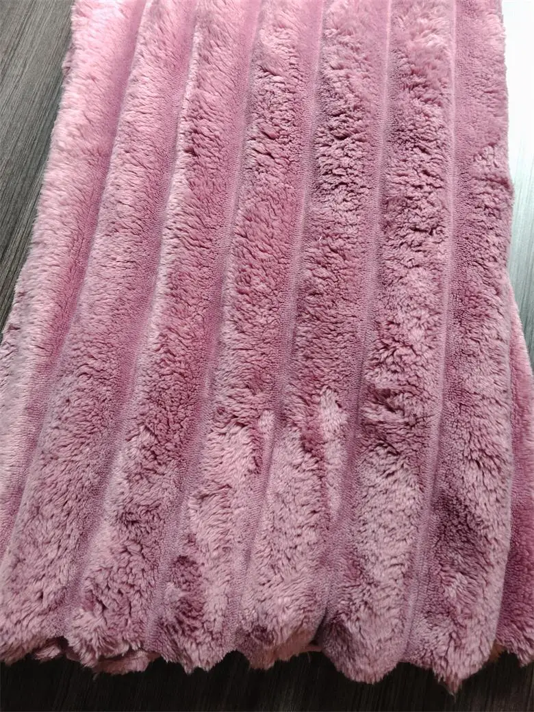 100% Polyester Corduroy Fabric Tricot Knitted Fleece with Woven/Printed Stripes Girls' Dresses Sofas Suits Curtains Garments